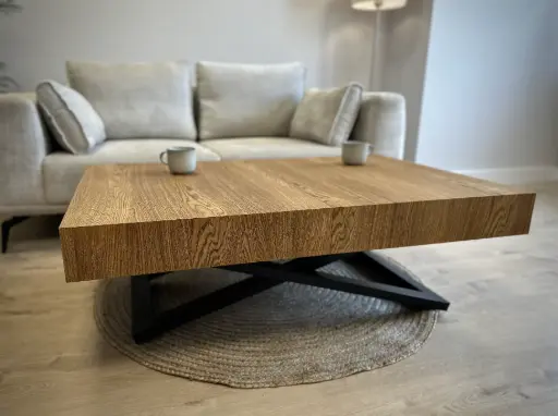 Ławostół SANNA U – nowoczesny stolik kawowy z funkcją podnoszenia i rozkładania | Megi’s Concept Premium